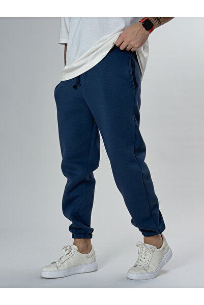 COCOPELLI Ανδρική αθλητική φόρμα επένδυση fleece Navy Blue COC2552