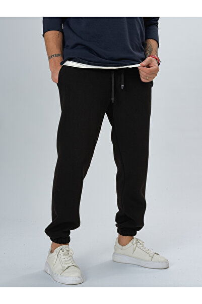 COCOPELLI Fleece-Lined Black Men's Jogger Tracksuit Coc2556