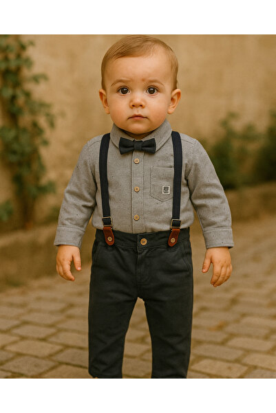 KESKİN BEBE Baby Boy Bow Tie Strap Suit