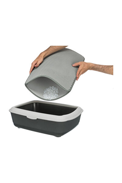 Trixie Cat Litter Mat, Collector, EVA, 40 x 70 cm, Gray, 40365