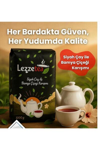 Dokumacı Lezzetea Siyah Çay ile Bamya Çiçeği Karışımı 1000gr*12