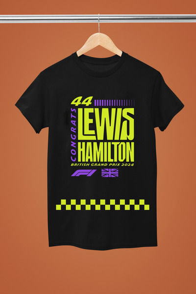 MAGORS تيشيرت F1 من القطن المطبوع بأكمام قصيرة من LEWIS HAMILTON