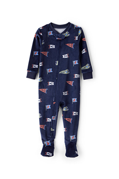 Carter's Чоловічий дитячий синій флісовий комбінезон