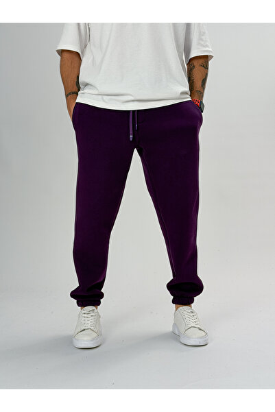 COCOPELLI Fleece-Lined Purple Men's Jogger Tracksuit Coc2554