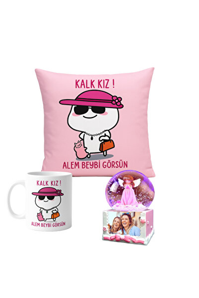 ZamanınÖtesinde Kalk Kız Alem Beybi Görsün Yastık&Kupa Ve Kişiye Özel Fotoğra...