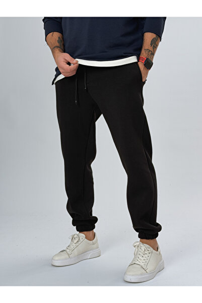 COCOPELLI επένδυση fleece Μαύρη ανδρική αθλητική φόρμα Jogger COC2556