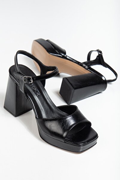 ALTIN TOPUK Women's Black Platform Heeled Shoes