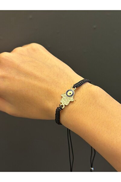 Gönülden Tasarım Zircon Stone Embroidered Handmade Women's Macrame Cord Bracelet