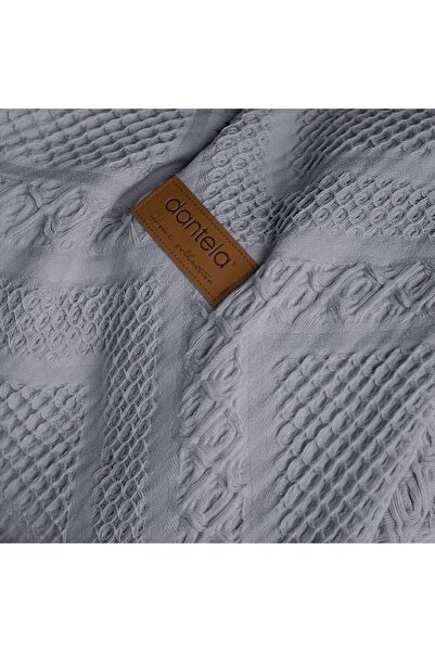 Dantela Carro Waffle Bedspread - Light Grey