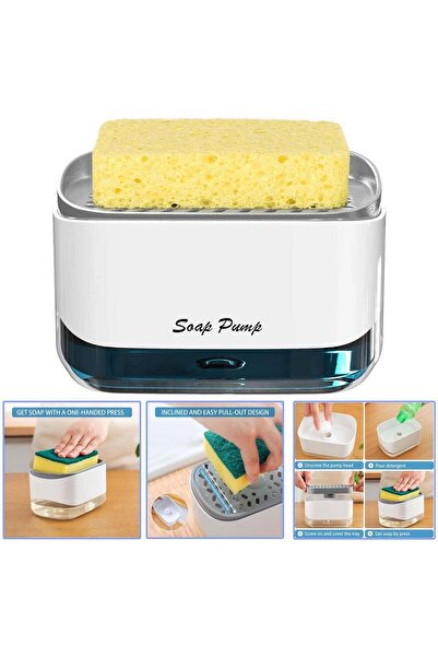 Modern home Dish Soap Dispenser 2-in-1 with Sponge Holder