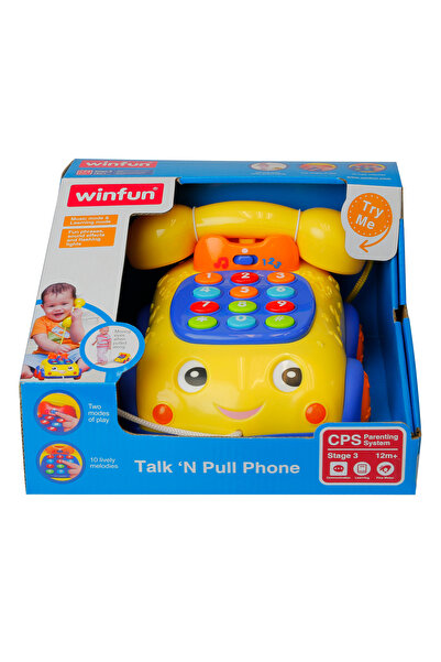 WINFUN هاتف Talk 'N Pull - متعة كلاسيكية مع الأضواء والأصوات والحركة