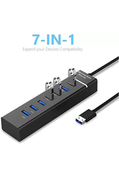 Light Nova USB 3.0 High Speed 7 Port USB Çoklayıcı 5GBPS HUB