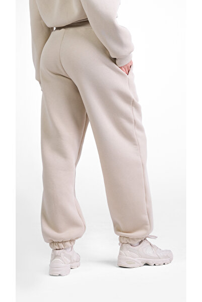 cervus Liri Women's 3 Thread Tracksuit Set – O Oversized Comfortable Fit, Ş Fleece-Lined Fabric, Casual Sports Set