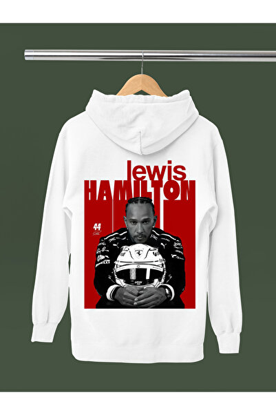 MAGORS Lewis Hamilton Printed Cotton Long Sleeve Ribbed 3 Thread Hooded F1 Sweatshirt