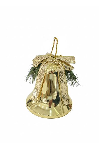 Astaş Christmas Decorative Plastic Bell Gold 22 cm