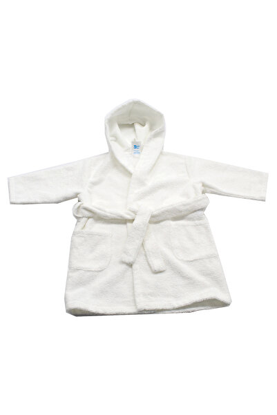 BalticBebe Μπουρνούζι με κουκούλα, Balticbebe, Βαμβάκι Premium, Λευκό, Unisex...