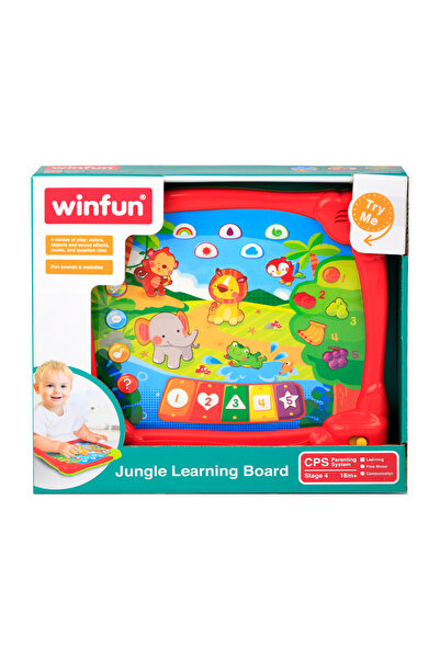 WINFUN لوحة تعلم الغابة - لعبة تعليمية تفاعلية مع أصوات وأضواء وموضوعات الغابة