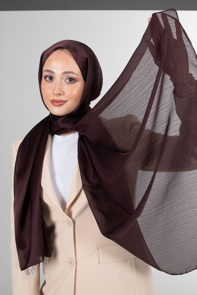 Degs Scarf شال جانجان بني مرير