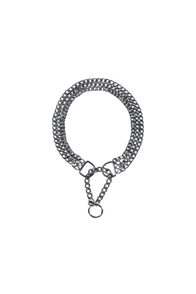 Trixie Three-Row Chain Collar, Semi-Choke, L: 50 cm / 2.5 mm, 2266