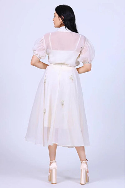 TREASUREISLAND Chiffon blouse and short skirt set