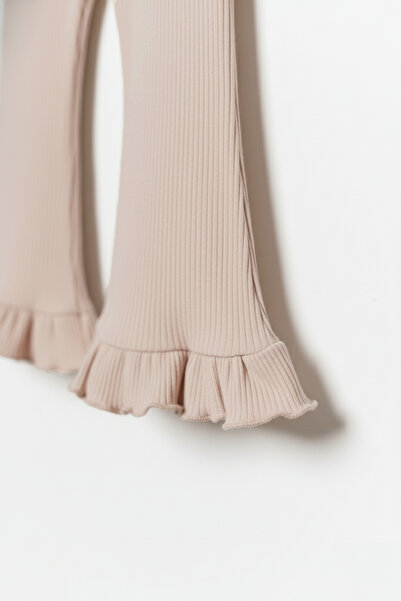 Minipodyum Girl's Ruffled Spanish Leg Leggings
