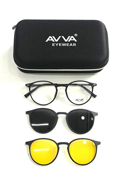 Avva 2120 C7 Polarized&Anti-Glare Clip-On Unisex Sunglasses