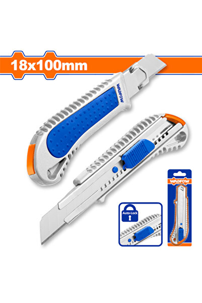 WADFOW Cutter, automatic lock, blade 100x18mm, multicolor