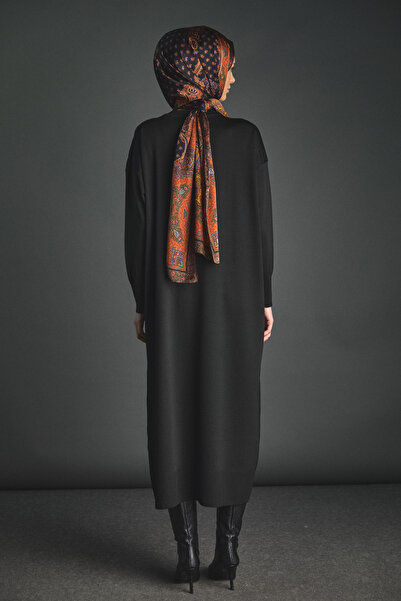 Setrms Leopar Desenli Triko Elbise