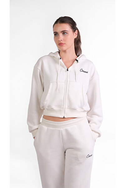 cervus Liri Women's 3 Thread Tracksuit Set – O Oversized Comfortable Fit, Ş Fleece-Lined Fabric, Casual Sports Set