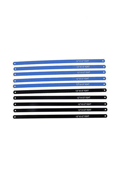 Lawazim Hacksaw Blade 10Pcs 12in 24TPI - Steel Blades for Wood & Metal Cutting