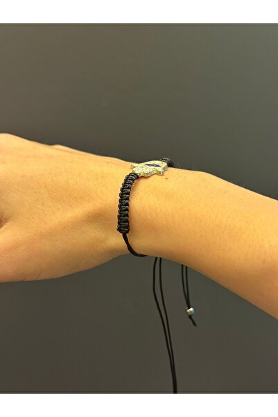 Gönülden Tasarım Zircon Stone Women's Hand Macrame Cord Bracelet