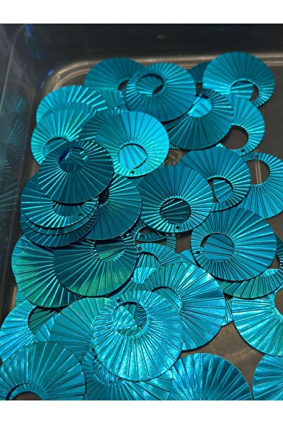 Gönülden Tasarım 50 БРОЯ 3 СМ ЛАЗЕРНО ИЗРЕЗАНИ МИДАЧКИ С ПАЙЕТКИ СИНЬО