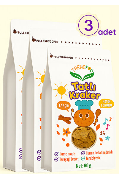 TREND FOOD Gluten-Free Healthy Chip Alternative Sweet Karker |   60 G* 3 Pieces |   Nourishing, Natural, Fit, Clean Label