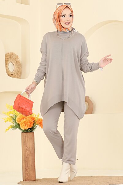 ModaMerve Boğazlı İkili Triko Takım 2737AYD574-MS Vizyon