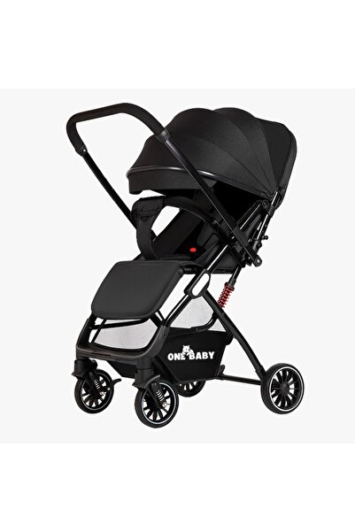OEM ONEBABY stroller with suspension, reversible handle, 5-point harness, large storage basket (0-48 mon