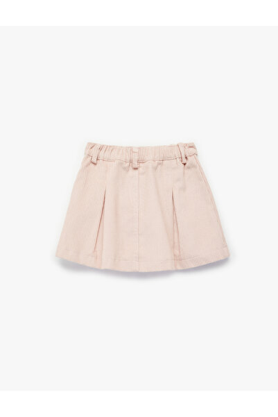 Koton Cotton A-Line Above Knee Pleated Skirt