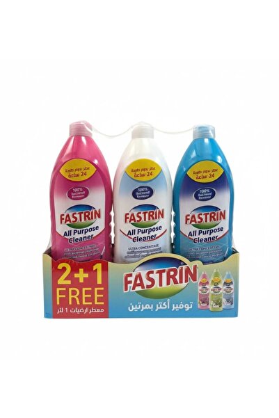 fastrin منظف متعدد الأغراض - أبيض - وردي - أزرق - 3 × 1 لتر