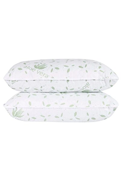 OEM Set de 2 perne matlasate din microfibră, imprimeu cu aloe vera, 50×70 cm