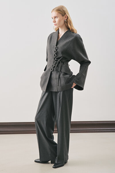 Manuka Aroa Tie-Up Jacket Anthracite