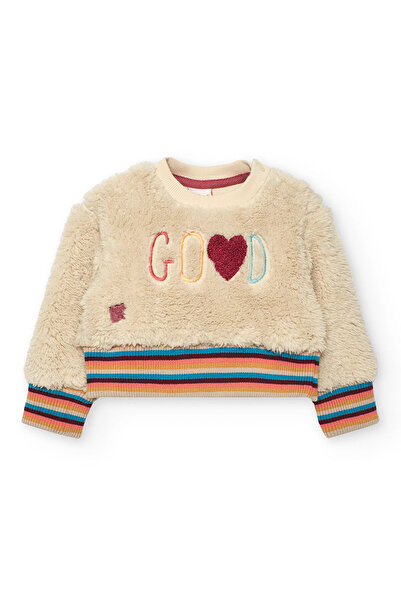 Boboli Girl's Good Embroidered Sweatshirt