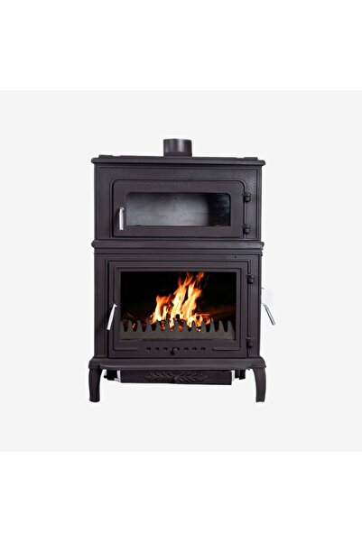 TDS Plazma X Fırınlı, Yan Kapaklı,Yan Camlı, Alttan Küllüklü Döküm Şömine Soba