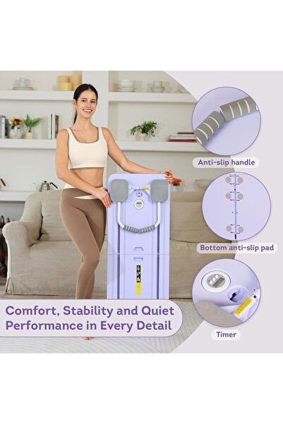 Generic Upgraded Pilates Reformer Machine Multifunctional Abdominal Board (Purple)