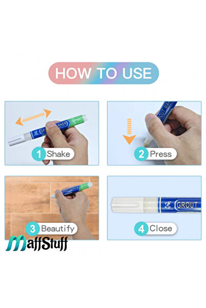 MaffStuff Permanent Corrector Marker for Tile & Stoneware Joints White 15ml MaffStuff® ✨