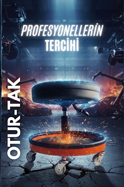 Otur-Tak Tamirci Çalışma Sandalyesi, Tekerlekli Garaj Sandalyesi, Hareketli M...