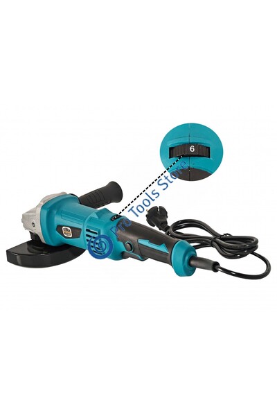 German Meister Electric angle grinder with variable speed, German Meister, 1600W, 11,000 rpm, 125 mm, New Model
