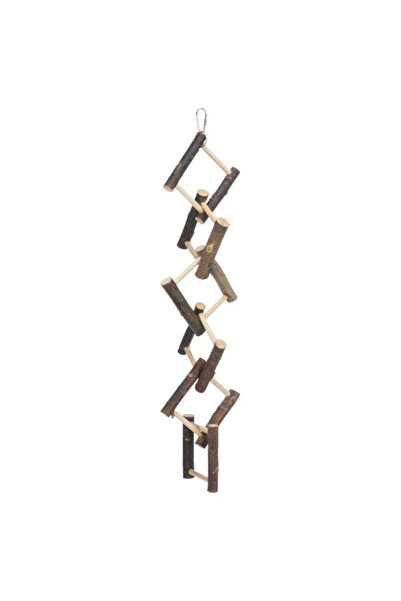 Trixie Bird Toy - Suspended Ladder (Bark Wood), 12 rungs, 58 cm