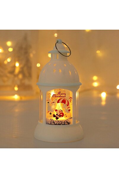 Flippy Flippy Christmas Decoration, Desk Candlestick, Santa Claus, Plastic, 6.8x13.5x2 cm, White