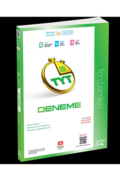 Üç Dört Beş Yayıncılık ÜçDörtBeş Yayınları TYT Fen Bilimleri 25 Deneme 2026 Yeni