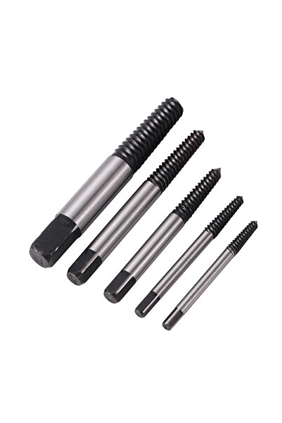 Lawazim Pro7 Screw Extractor Set 5Pcs - Hardened Steel Broken Bolt Remover with Case