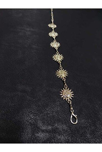 RODEO Silver Chain Belt with Sun Detail, Waist Chain, Women's Belt, Coat Belt, Dress Belt